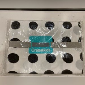 Crate & Kids Black Dot Crib Skirt. New with Tags!